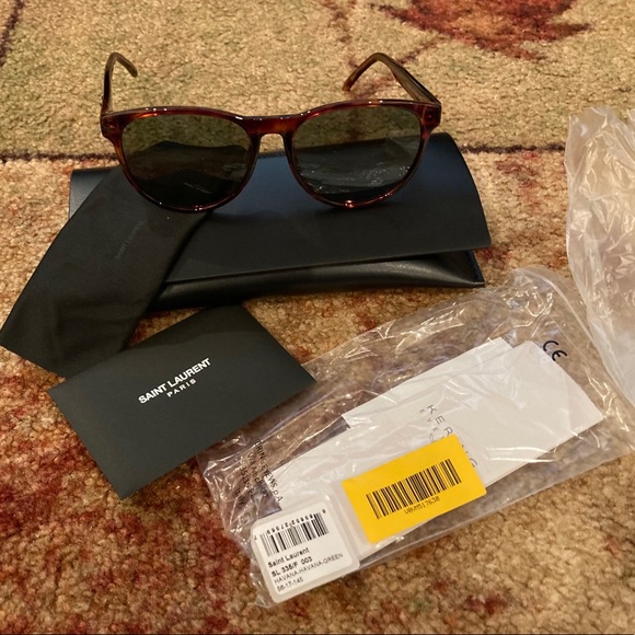 😎 Saint Laurent Designer Unisex Oval Sunglasses - Picture 6 of 12